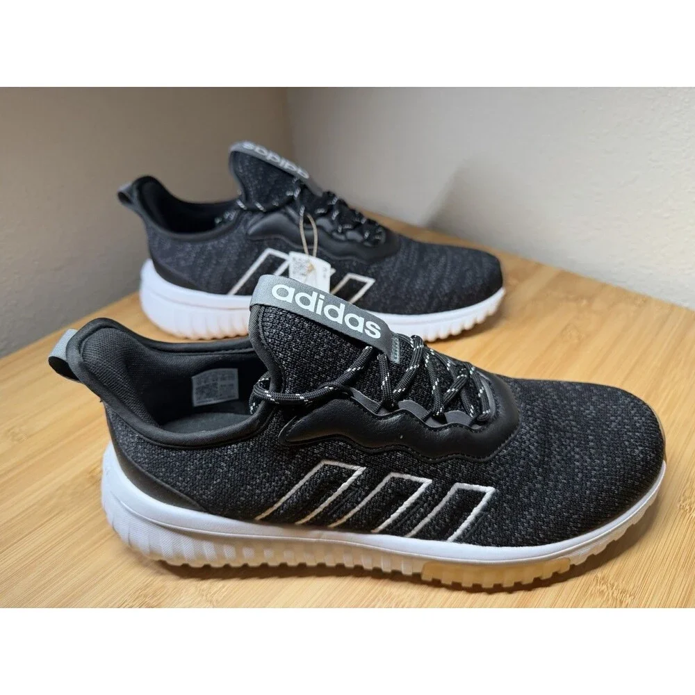 NIB Adidas Women’s Black White Kaptir Flow 2.0 Cloudfoam Shoes Size 11 JR8510